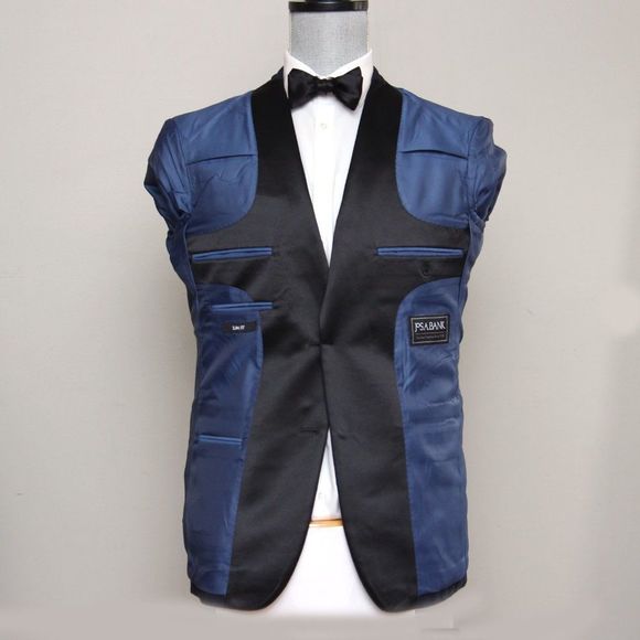 JOS A BANK Dinner Jacket 42R Blazer 2-btn Slim Fit E01085 - Picture 7 of 15
